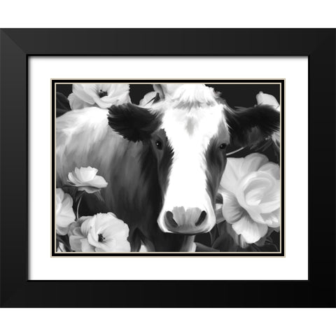 Penny Black Modern Wood Framed Art Print with Double Matting by Malkowski, Melissa