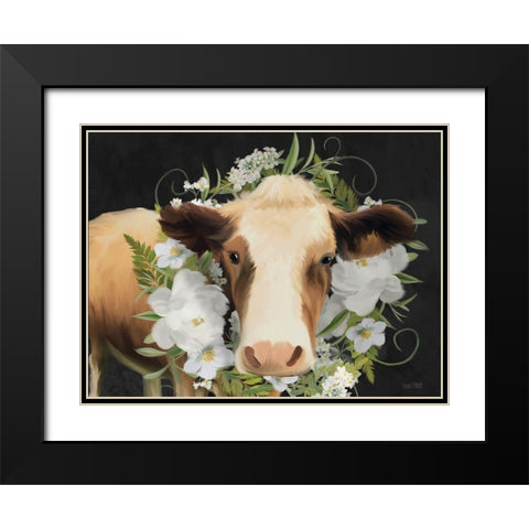 Aggie Black Modern Wood Framed Art Print with Double Matting by House Fenway