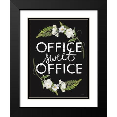 Office Sweet Office Black Modern Wood Framed Art Print with Double Matting by House Fenway