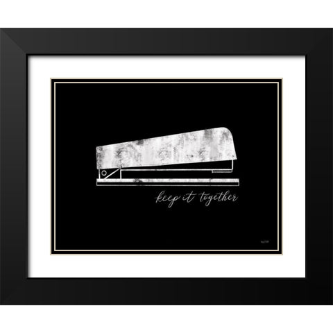 Keep It Together Black Modern Wood Framed Art Print with Double Matting by House Fenway