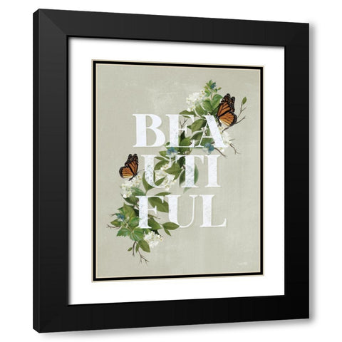 Beautiful Butterflies    Black Modern Wood Framed Art Print with Double Matting by House Fenway