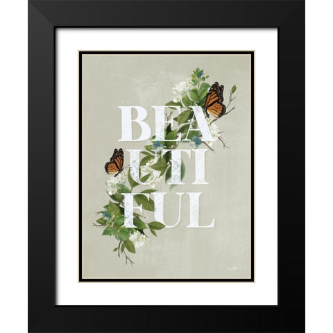 Beautiful Butterflies    Black Modern Wood Framed Art Print with Double Matting by House Fenway