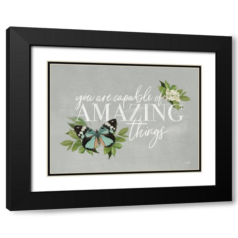 Amazing Things    Black Modern Wood Framed Art Print with Double Matting by House Fenway