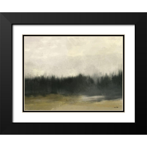 Golden Autumn Black Modern Wood Framed Art Print with Double Matting by House Fenway