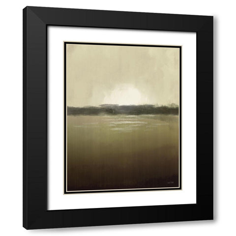 Golden Sunset Black Modern Wood Framed Art Print with Double Matting by House Fenway