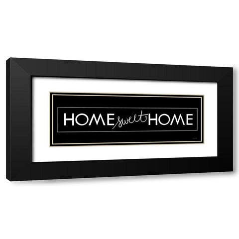 Home Sweet Home Black Modern Wood Framed Art Print with Double Matting by House Fenway