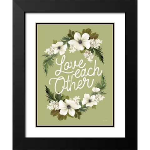 Love Each Other Black Modern Wood Framed Art Print with Double Matting by House Fenway