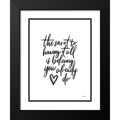 The Secret Black Modern Wood Framed Art Print with Double Matting by House Fenway