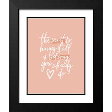 The Secret  Black Modern Wood Framed Art Print with Double Matting by House Fenway