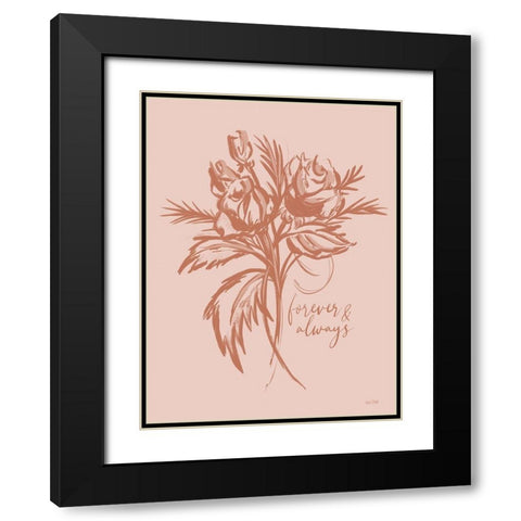 Forever and Always Black Modern Wood Framed Art Print with Double Matting by House Fenway