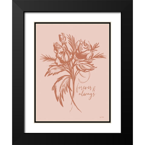 Forever and Always Black Modern Wood Framed Art Print with Double Matting by House Fenway