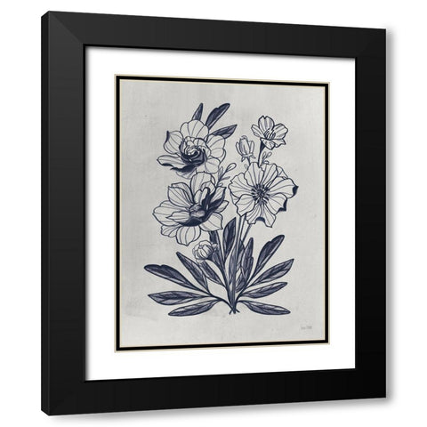 Vintage Blues I    Black Modern Wood Framed Art Print with Double Matting by House Fenway