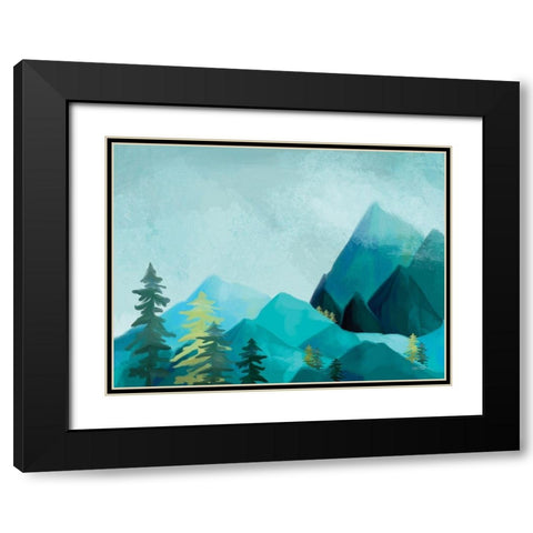Adventure Awaits III Black Modern Wood Framed Art Print with Double Matting by House Fenway