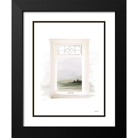 Georgia Hills Black Modern Wood Framed Art Print with Double Matting by House Fenway