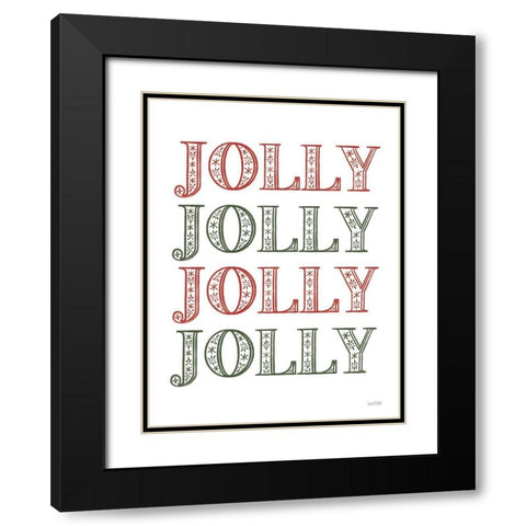 Jolly Jolly Black Modern Wood Framed Art Print with Double Matting by House Fenway