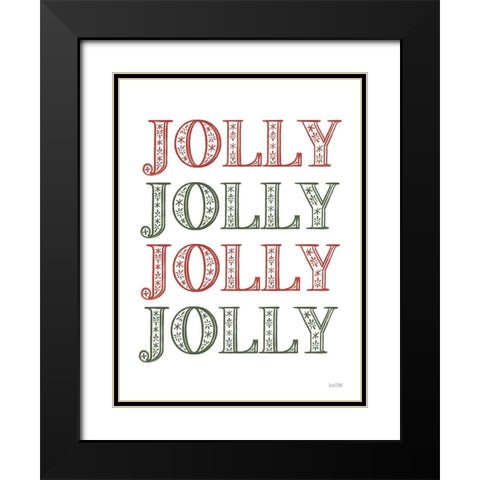 Jolly Jolly Black Modern Wood Framed Art Print with Double Matting by House Fenway