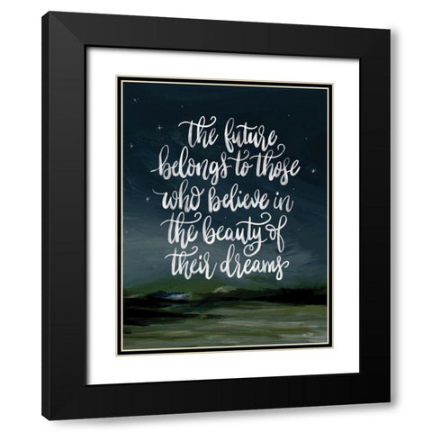 Beauty of Dreams Black Modern Wood Framed Art Print with Double Matting by House Fenway