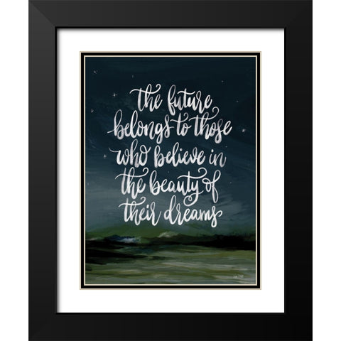 Beauty of Dreams Black Modern Wood Framed Art Print with Double Matting by House Fenway