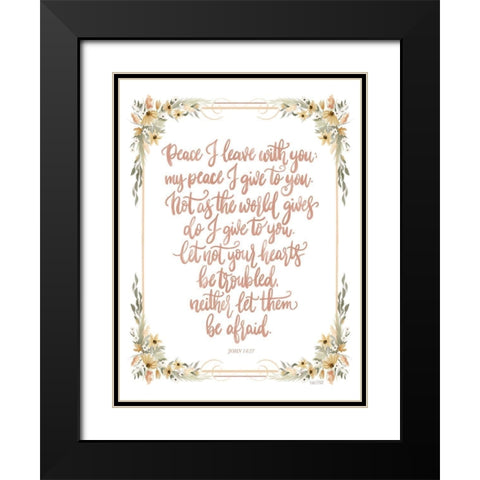 Peace I Leave With You Black Modern Wood Framed Art Print with Double Matting by House Fenway