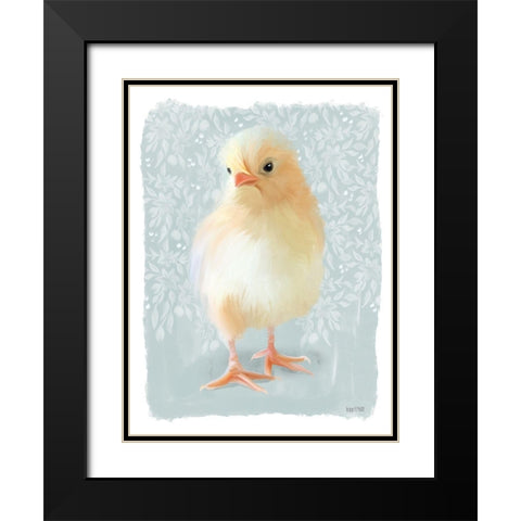 Spring Chick I Black Modern Wood Framed Art Print with Double Matting by House Fenway