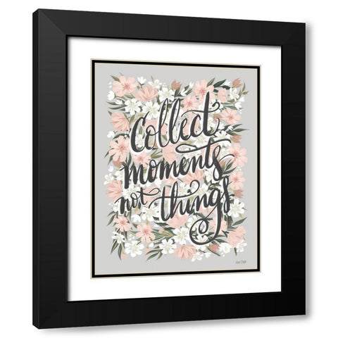 Collect Moments Not Things Black Modern Wood Framed Art Print with Double Matting by House Fenway