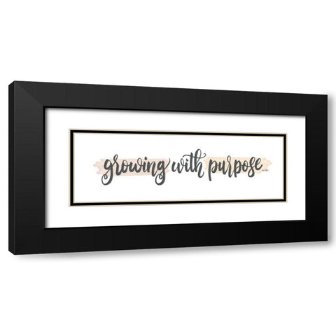 Growing with Purpose Black Modern Wood Framed Art Print with Double Matting by House Fenway