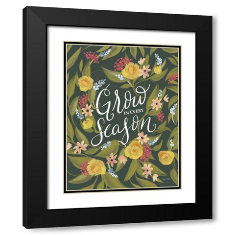 Grow in Every Season Black Modern Wood Framed Art Print with Double Matting by House Fenway
