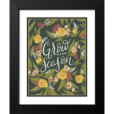 Grow in Every Season Black Modern Wood Framed Art Print with Double Matting by House Fenway