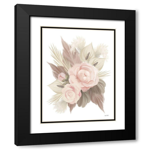 Bohemian Bouquet Black Modern Wood Framed Art Print with Double Matting by House Fenway