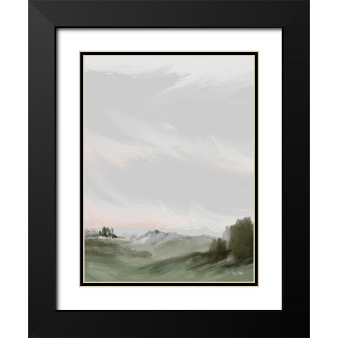 Bohemian Sunrise Black Modern Wood Framed Art Print with Double Matting by House Fenway