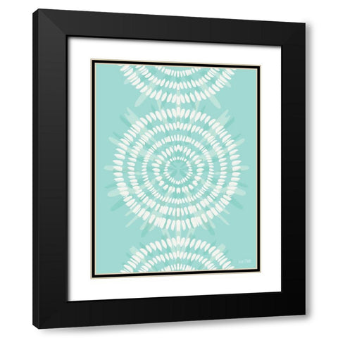 Boho Tie-Dye I Black Modern Wood Framed Art Print with Double Matting by House Fenway
