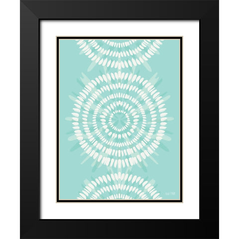 Boho Tie-Dye I Black Modern Wood Framed Art Print with Double Matting by House Fenway