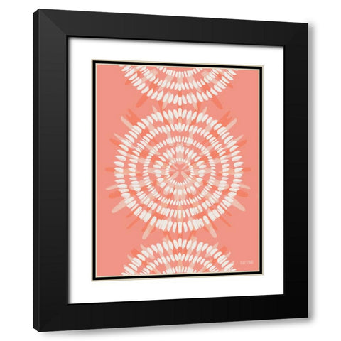 Boho Tie-Dye II Black Modern Wood Framed Art Print with Double Matting by House Fenway