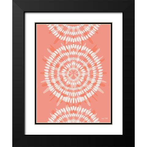 Boho Tie-Dye II Black Modern Wood Framed Art Print with Double Matting by House Fenway