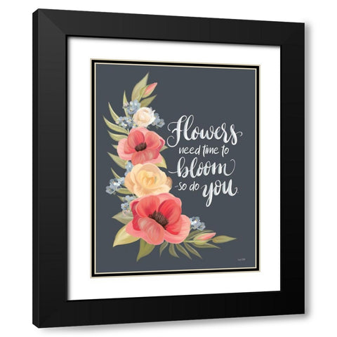Need Time to Bloom Black Modern Wood Framed Art Print with Double Matting by House Fenway