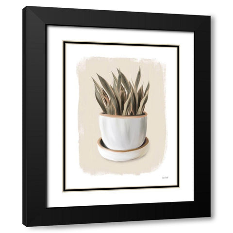 House Plant I Black Modern Wood Framed Art Print with Double Matting by House Fenway