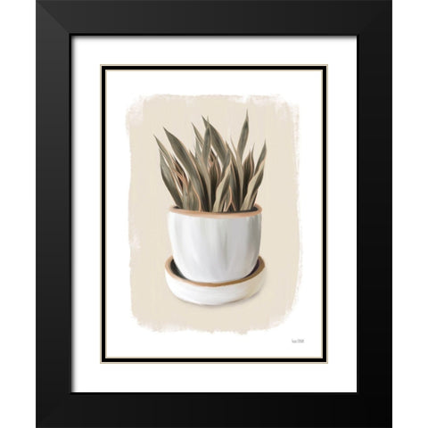 House Plant I Black Modern Wood Framed Art Print with Double Matting by House Fenway