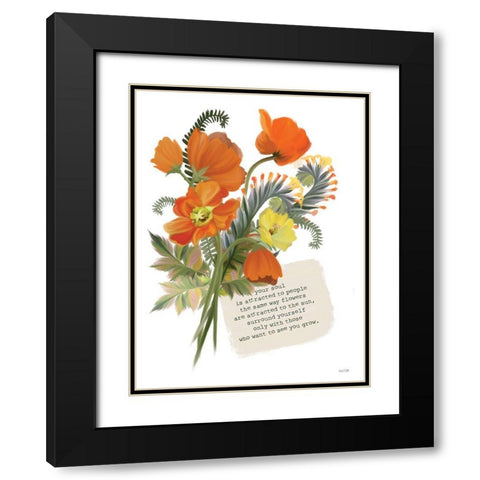 See You Grow Black Modern Wood Framed Art Print with Double Matting by House Fenway