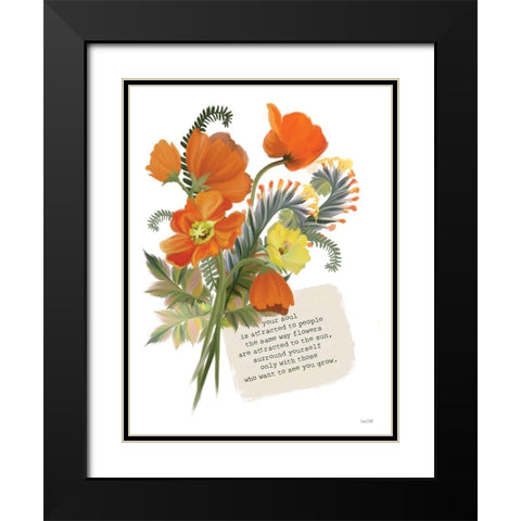 See You Grow Black Modern Wood Framed Art Print with Double Matting by House Fenway