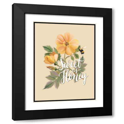 Sweet as Honey    Black Modern Wood Framed Art Print with Double Matting by House Fenway