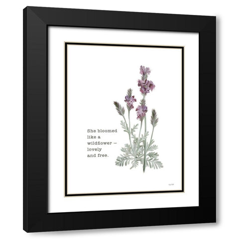 Lovely and Free    Black Modern Wood Framed Art Print with Double Matting by House Fenway