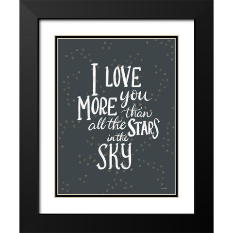 I Love You More    Black Modern Wood Framed Art Print with Double Matting by House Fenway