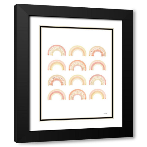 Follow Your Dreams Rainbows    Black Modern Wood Framed Art Print with Double Matting by House Fenway