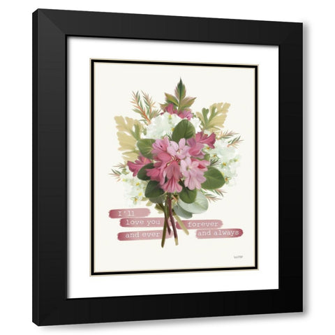 Forever and Ever Black Modern Wood Framed Art Print with Double Matting by House Fenway