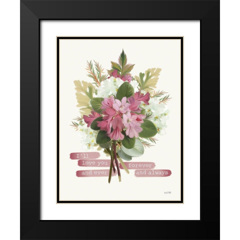 Forever and Ever Black Modern Wood Framed Art Print with Double Matting by House Fenway