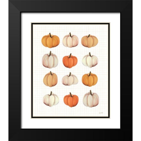 Lots of Pumpkins Black Modern Wood Framed Art Print with Double Matting by House Fenway