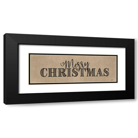 Merry Christmas   Black Modern Wood Framed Art Print with Double Matting by House Fenway