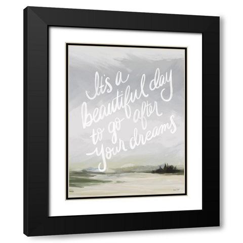 Its a Beautiful Day Black Modern Wood Framed Art Print with Double Matting by House Fenway