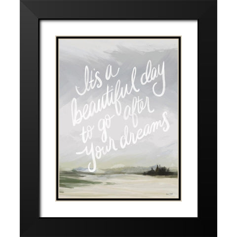 Its a Beautiful Day Black Modern Wood Framed Art Print with Double Matting by House Fenway