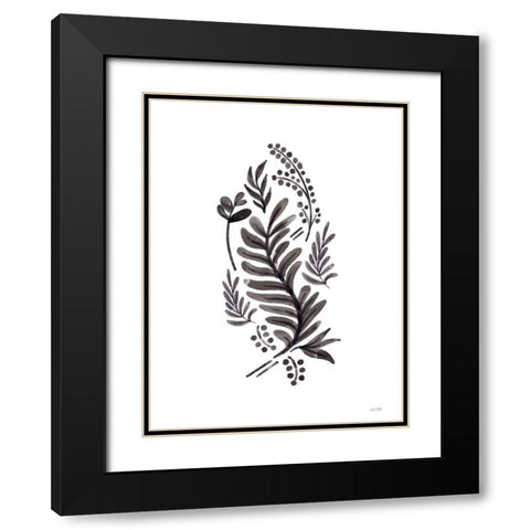 Black Bough II Black Modern Wood Framed Art Print with Double Matting by House Fenway